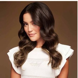 NIB Luxy Hair 16” clip in extensions. Dark brown balayage